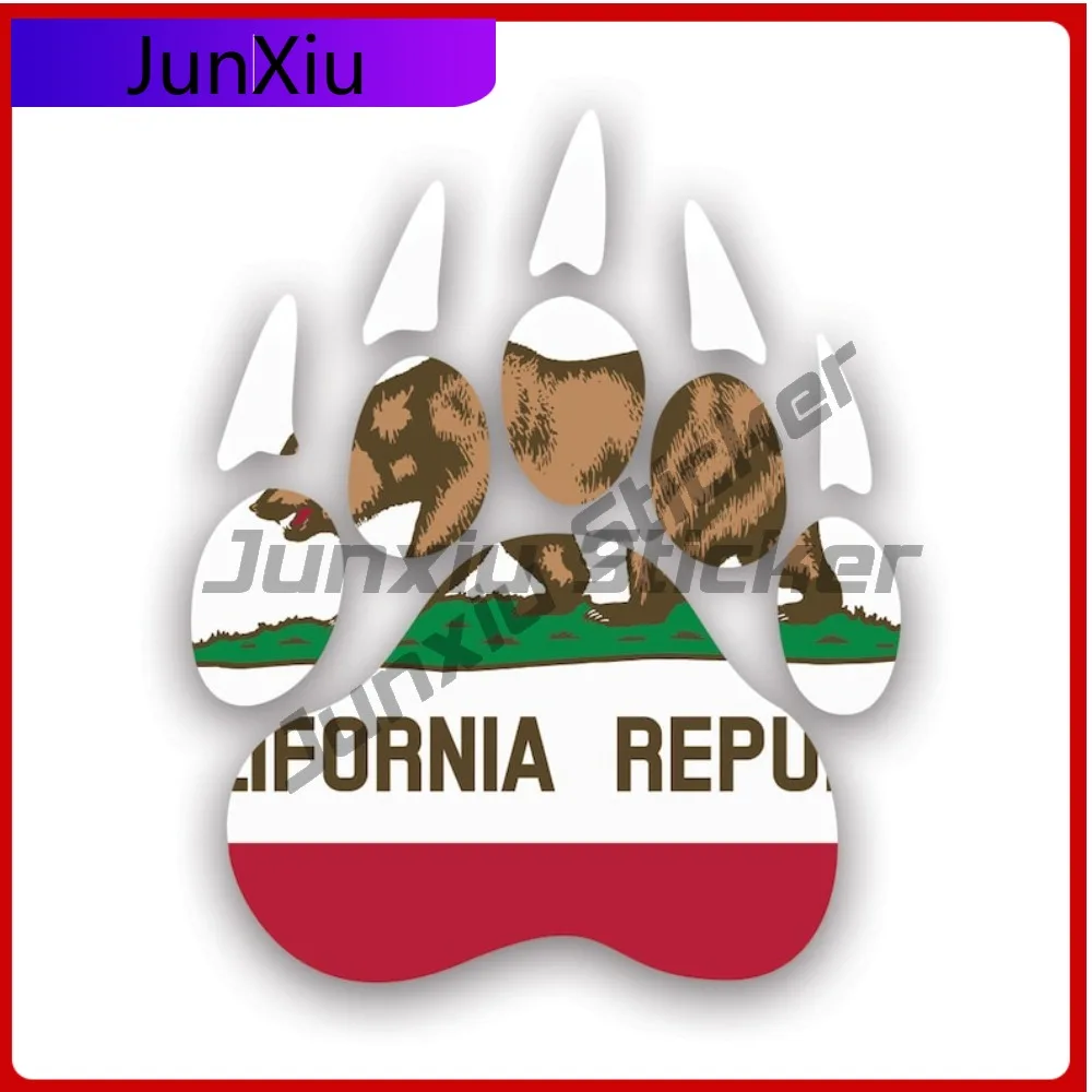 

California State Bear Print Shaped Sticker Cute Window Waterproof Vinyl Decal For Refrigerators Protection High Quality High
