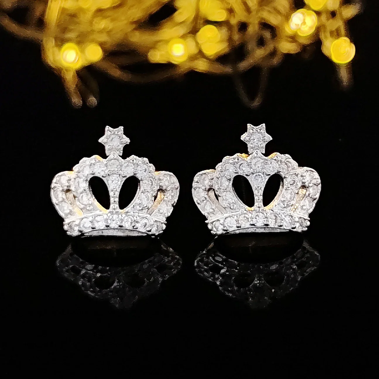 Arrival Silver Color Korean Crown  Stud Earring for Girl Women Love Jewelry Christmas Party Gift Drop Shipping E4472