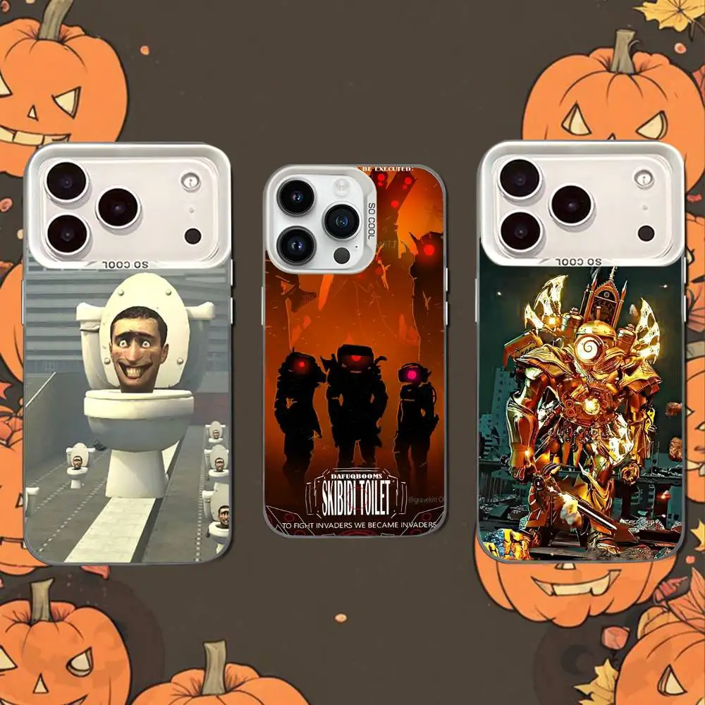 

Parody Skibidi Toilet meme Phone Case For iPhone 15,16,17,13,14,12,11,Pro,XS,Max,Plus,Mini,SE White Candy Matte Shockproof Cover