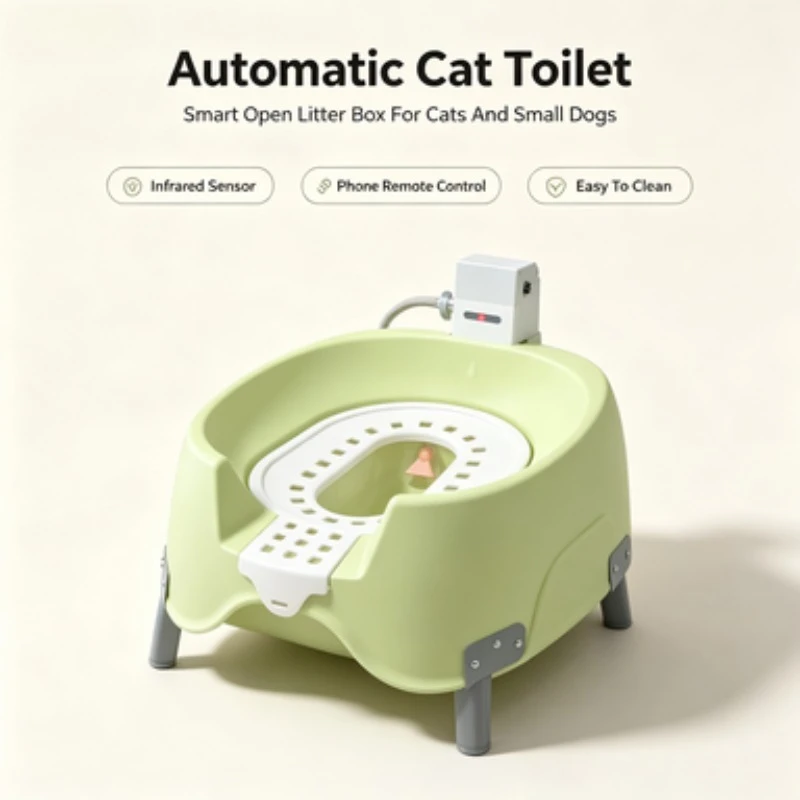 ZONGYAN Smart Automatic Cat Litter Box Infrared Induction Self Cleaning Pet Toilet With Phone Remote Control For Indoor Cats