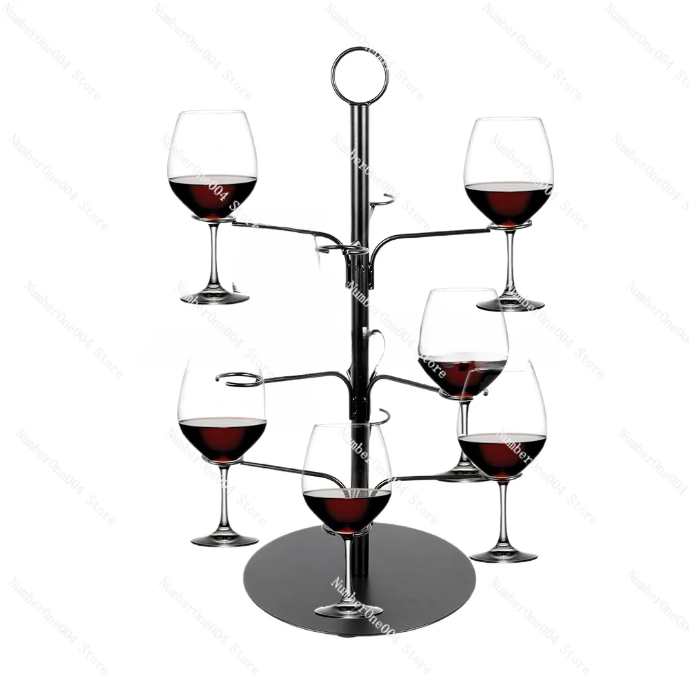 

INTELLIGENT 3 Tier Wine Glass Holder Freestanding Tabletop Storage Rack Cocktail Glass Tree Display Stand