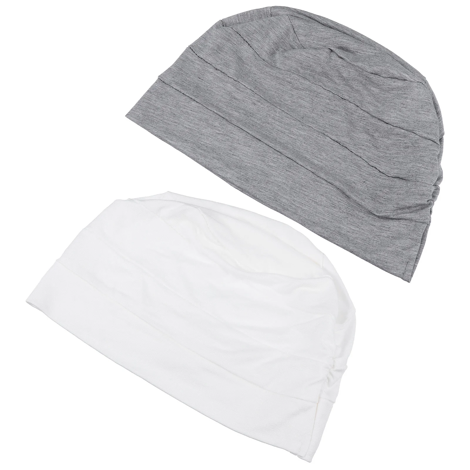 

2Pcs Cotton Sleep Caps Lightweight Night Head Cover for Hair Protection Sleeping Face Wash Skin Care Home Cleaning Use Women