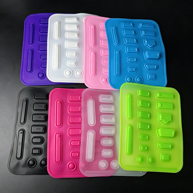1-10Set Universal Laptop Dust Plugs Set Silicone USB/HD/Type-C/RJ45 Interface Dustproof Waterproof Covers for Notebook Computer