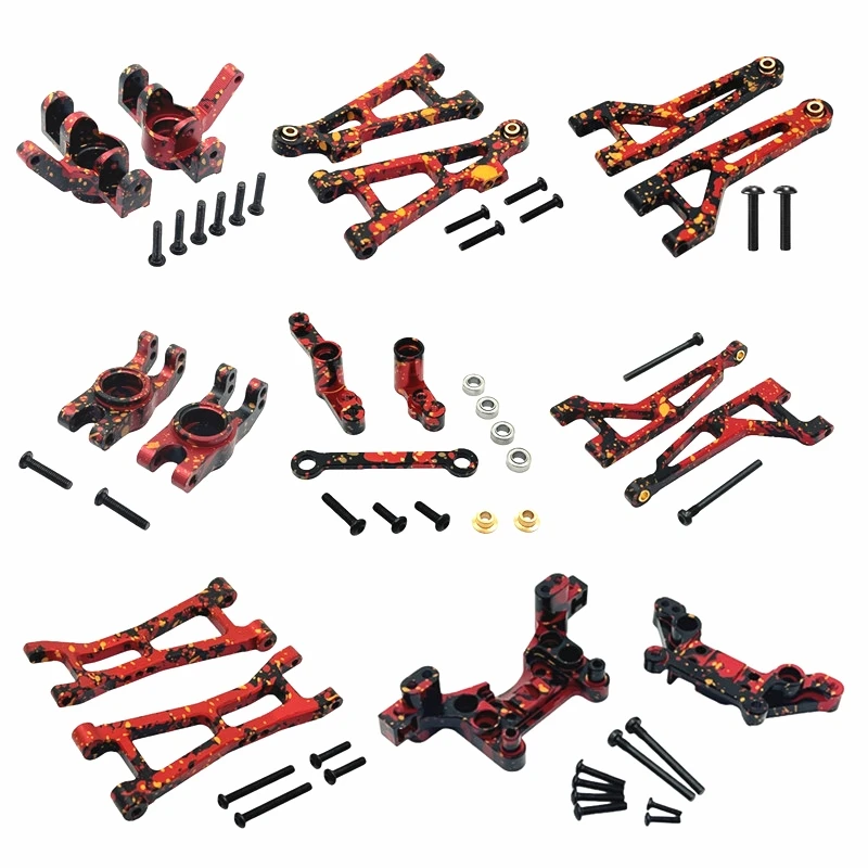MJX Hyper Go 16213 16218 Metal Steering Cup Hub Carrier Steering Assembly Swing Arm Set RC Car Upgrade Parts Accessories