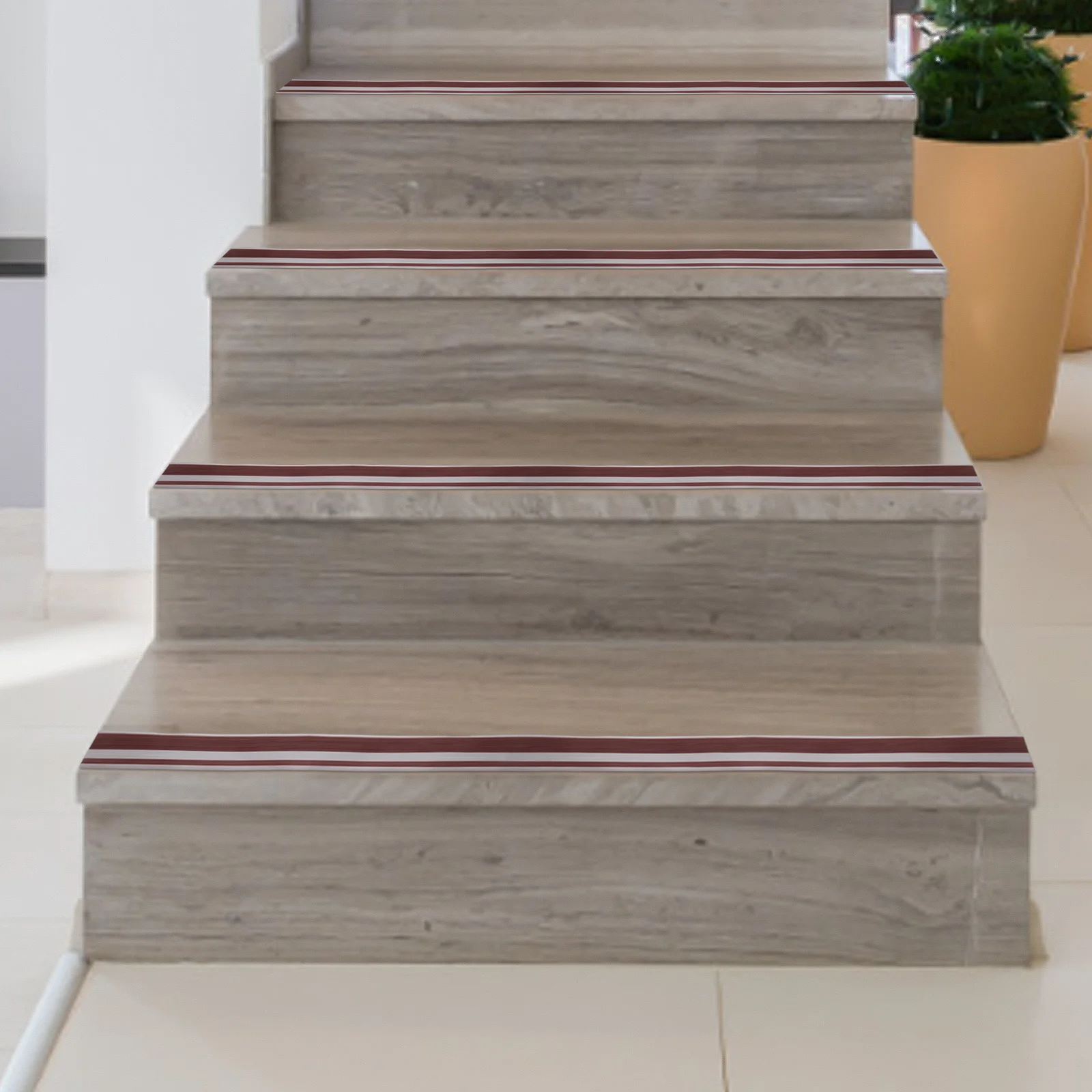2M Anti Slip Stair Strips Non Slip Edge Protector Self Adhesive Pvc Tread Trim For Kindergarten School Home Stair Nosing