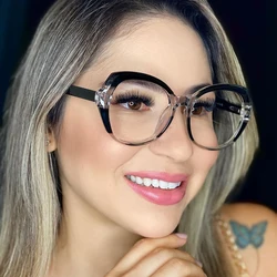 2022 New Fashion Irregular Rianbow Optical Anti-blue Glasses Women Vintage Optical Computer Eyeglasses Female Oculos Spectacles