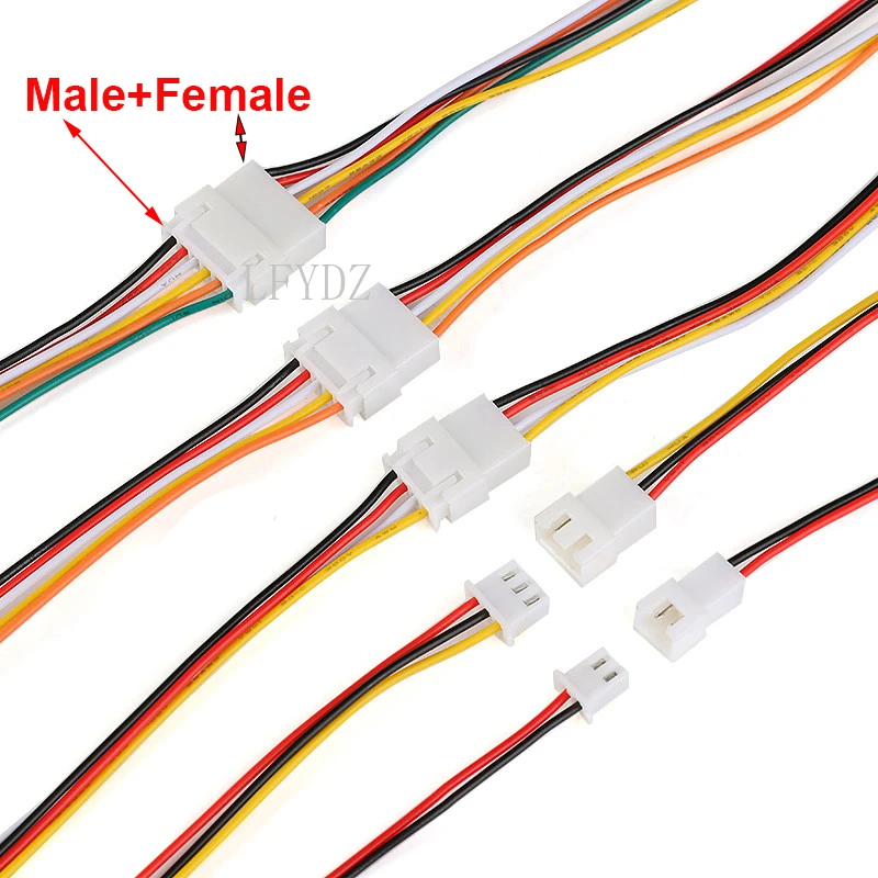 

JST1.25 PH2.0 XH SM2.54 2P3P-6P 10/20/30cm Male Female Plug Butt-joint Aerial Docking Crimp Terminal Wire Cable Connector