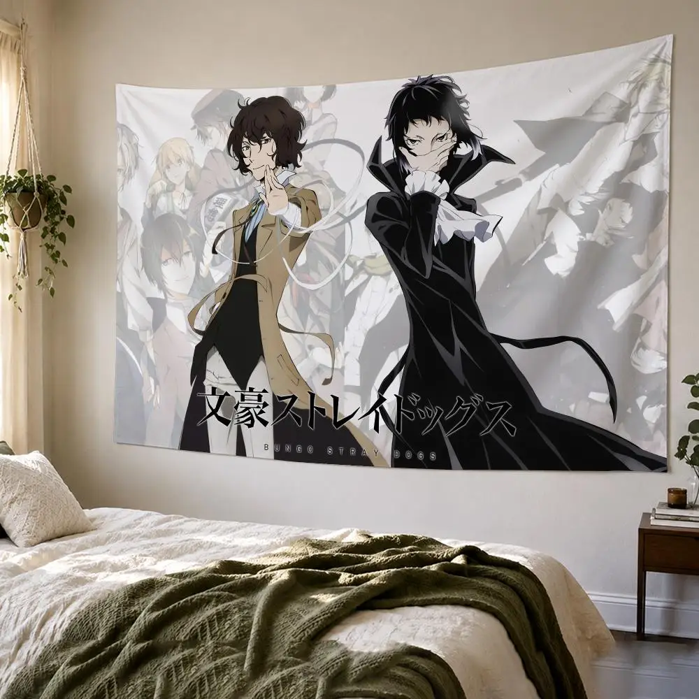 Anime B-Bungo Stray Dogs Tapestry Bedroom Living Room Bar Party House Home Dorm Interior Wall Decor Background Banner