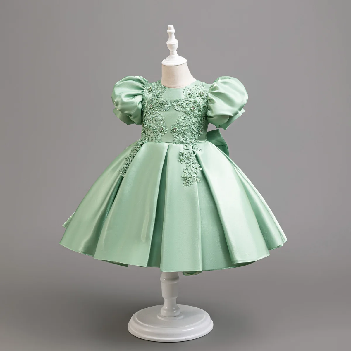 New Girl Party Dress Children Formal Dresses Kid's Festival Clothes Girls' Clothing Puffy Sleeve - view 2