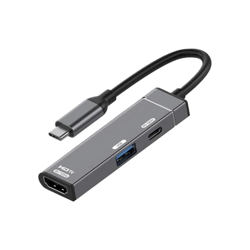 Imagen 2 del producto Hub USB C 3 en 1 tipo c a 4K 120HZ Compatible con HDMI USB3.0 datos 100W PD tipo c adaptador de carga USB-C estación de acoplamiento para ordenador portátil