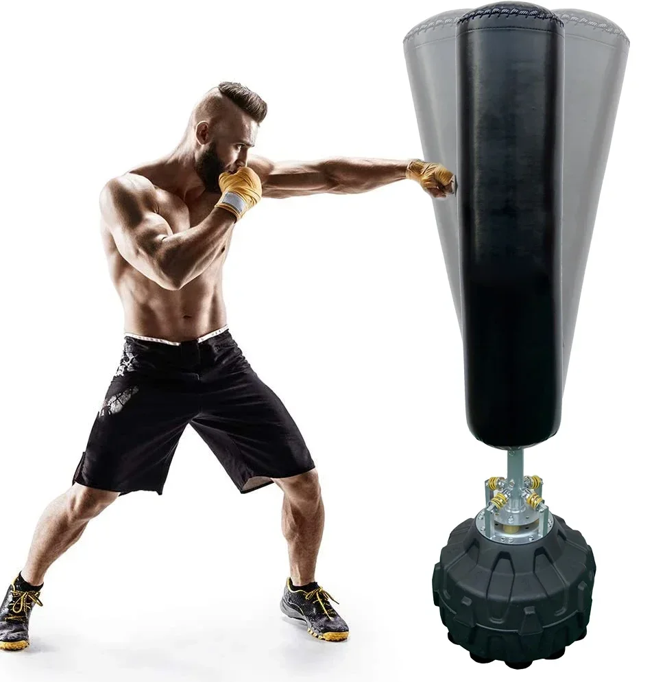 Best Selling Professional Free Standing Leather Boxing Sandbag  Target Boxing Punching Bag