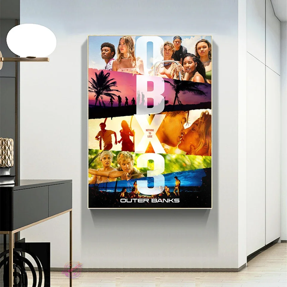 Outer Banks Season 3 Poster Wall Art TV Play Canvas Art Silk Prints For Cafe Dormitory Room Home Decoration Painting Gift