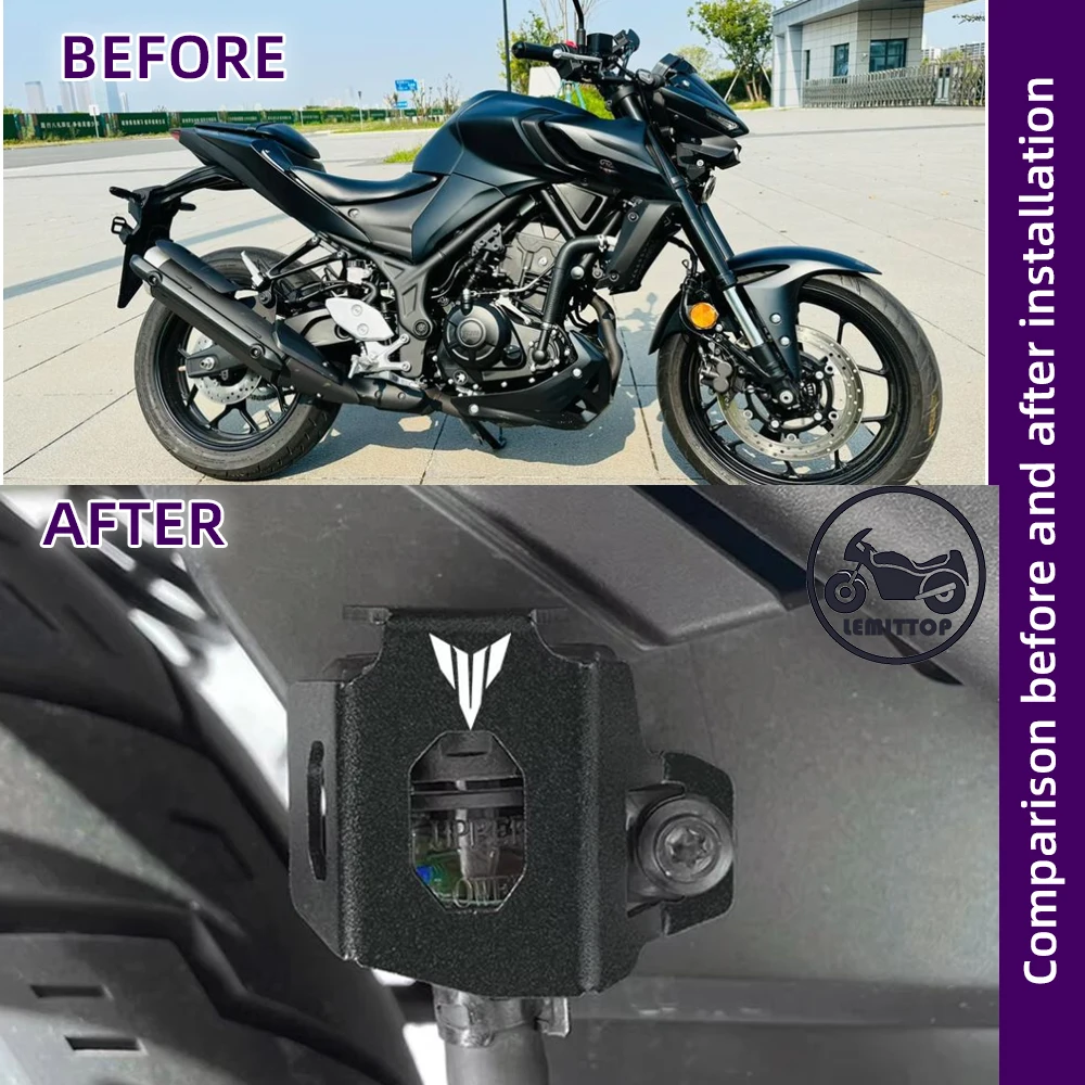 Per Yamaha YZF R1 R3 R6 T03 MT07 MT09 MT10 Moto Posteriore Serbatoio Fluido Freni Copertura di Protezione Guard Tappo del Serbatoio YZFR1 YZFR3