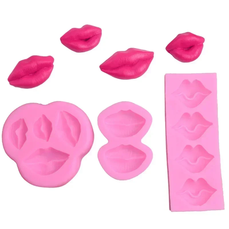 3D Lip Silicone Mold DIY Handmade Love Lips Modeling Chocolate Cookies Pastry Cake Decoration Baking Tools Kitchen Silicone Mold