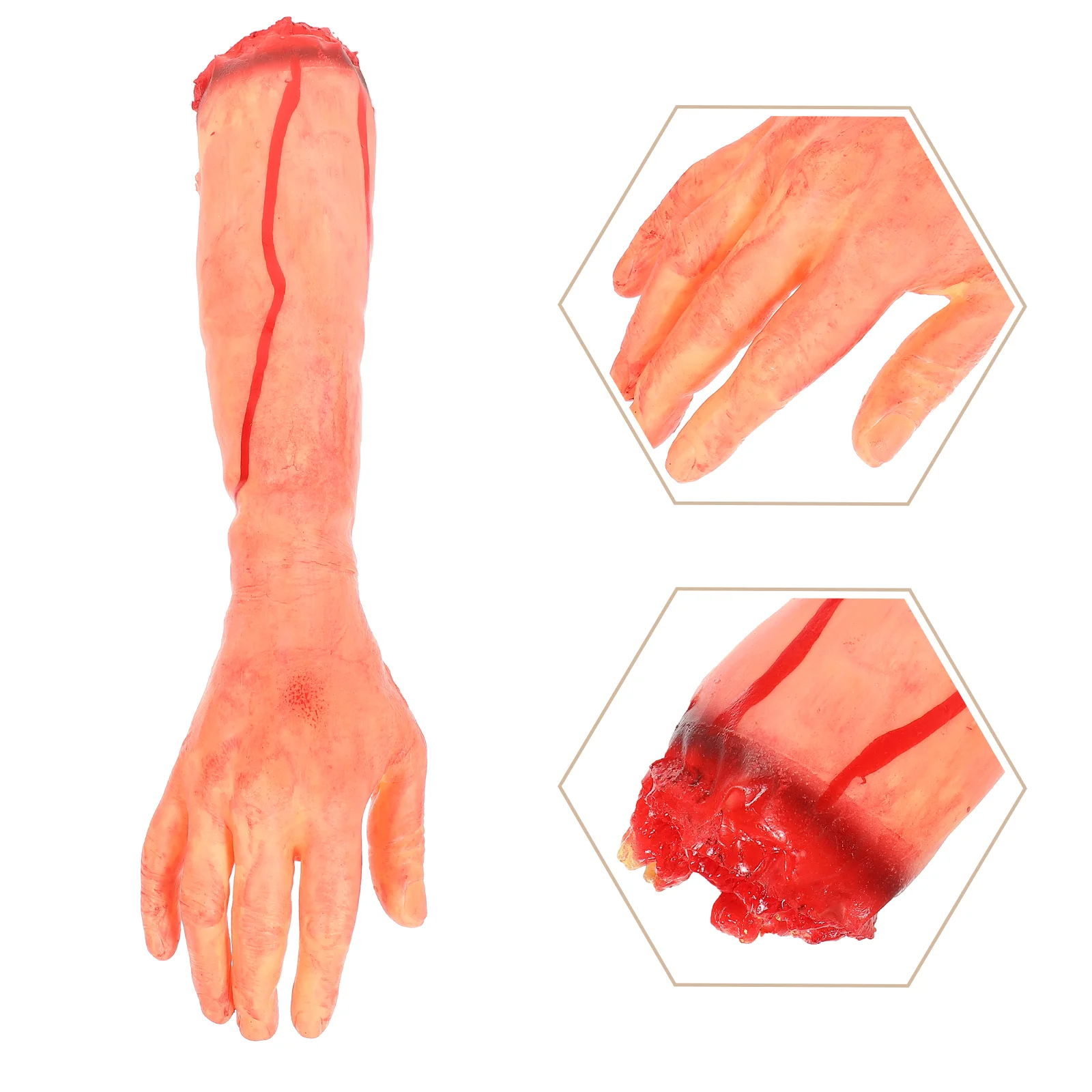 Simulation Broken Hand Halloween Props for Kitchen Decor Fake Body Bloody Human Parts Pp Cotton Decorations