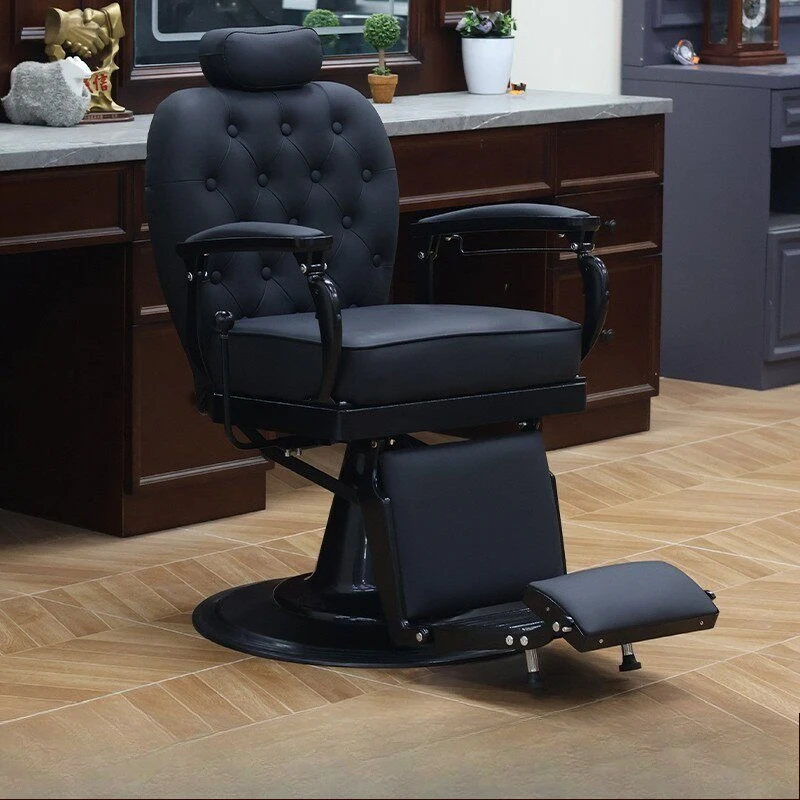 

Reclining advanced barber chair 360 rotate adjust height hairdressing chairs multi-functional silla peluquería salon furniture