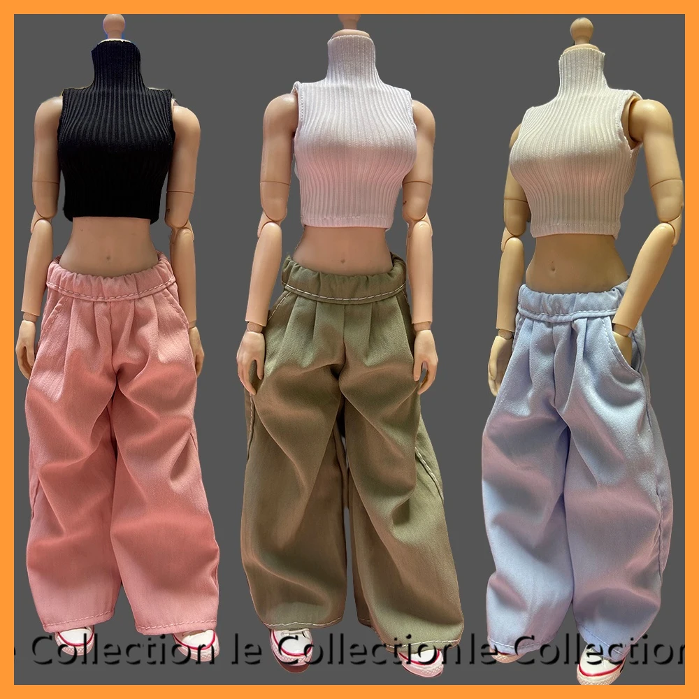 

In Stock 1/6 Female Soldier Yamamoto Pants High Waist Loose Lazy Style Wide Leg Pants for 12in Action Figure Body Model