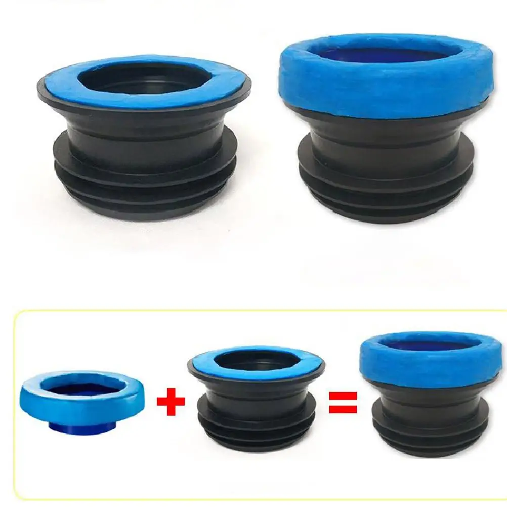Toilet Seal Flange Ring Odor Resistant Drain Pipe Sealing Ring Thickened Rubber Material Super Strong Sticky Excellent Sealing