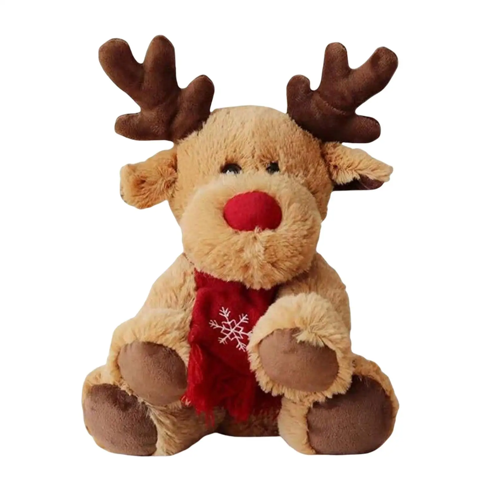 Cute Christmas Plush Toy Doll Reindeer Stuffed Animal for Sofa Decoration