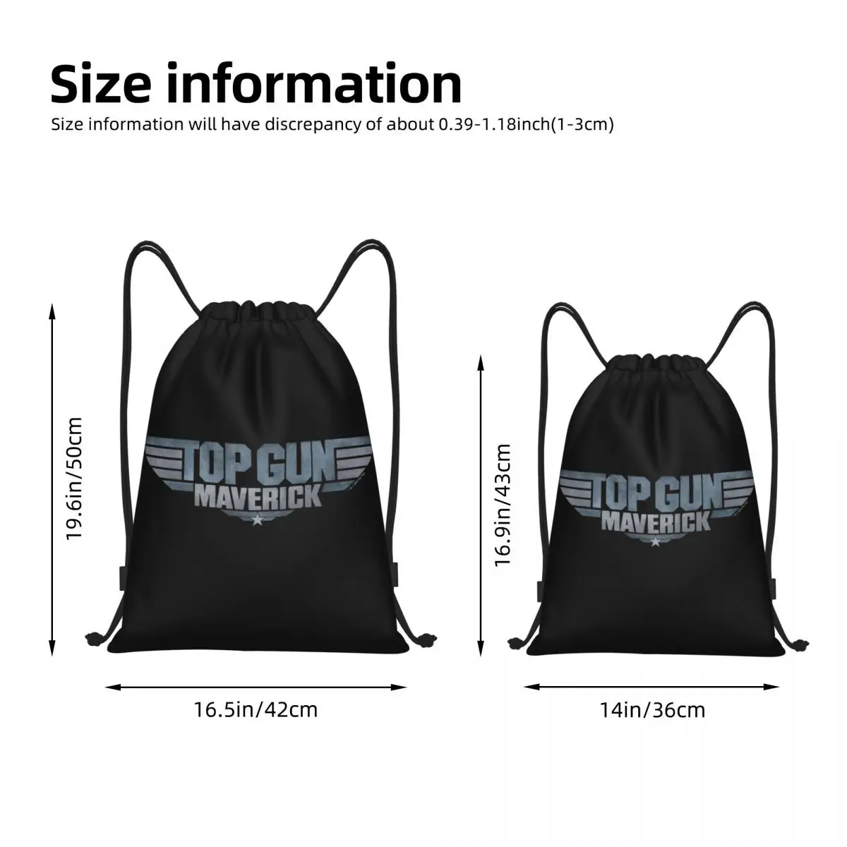 Top Gun Maverick Drawstring Backpack Sports Gym Sackpack String Bags for Exercise