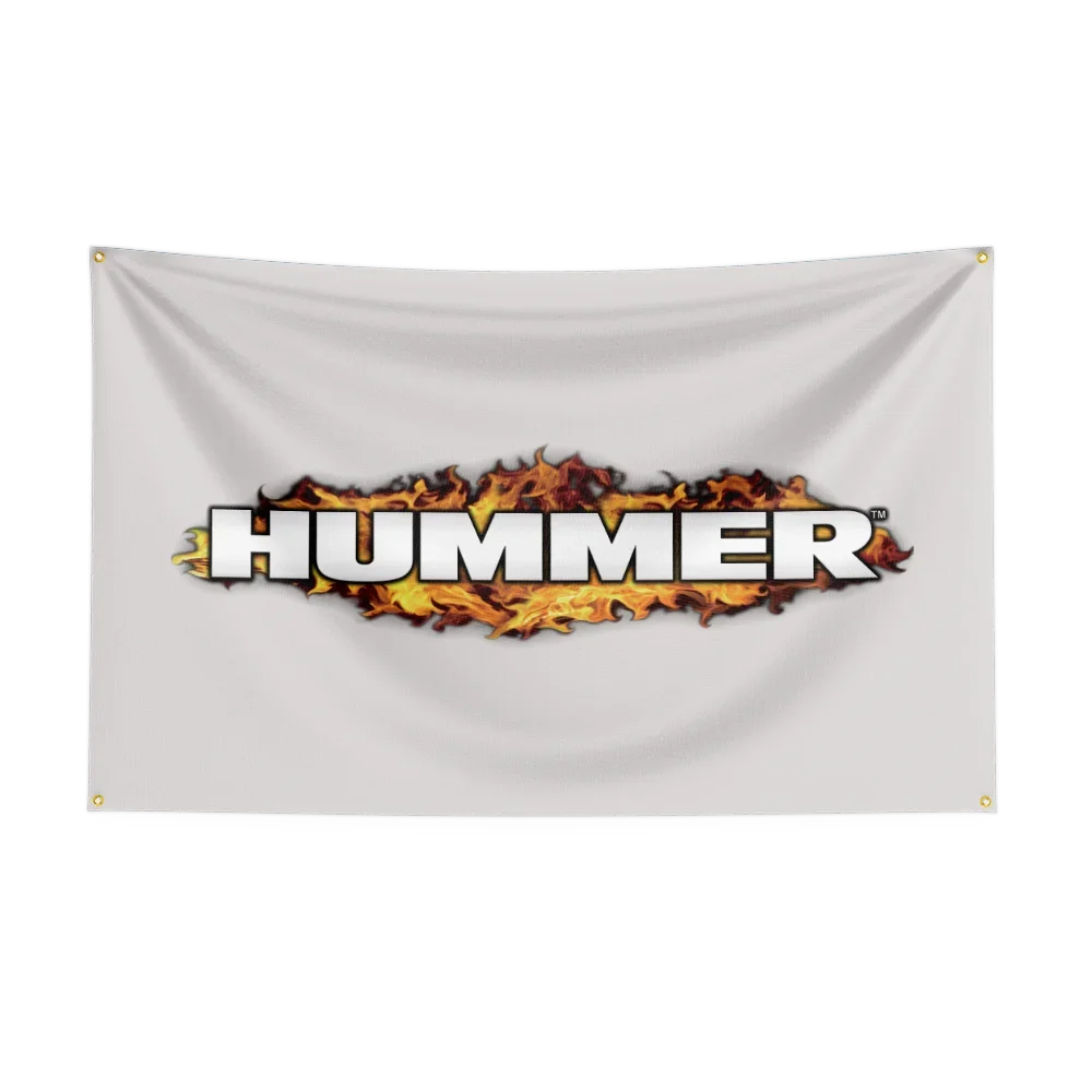 90*150CM H-Hummers Flag Banner Polyester Printed Garage or Bedroom Living Room Decoration