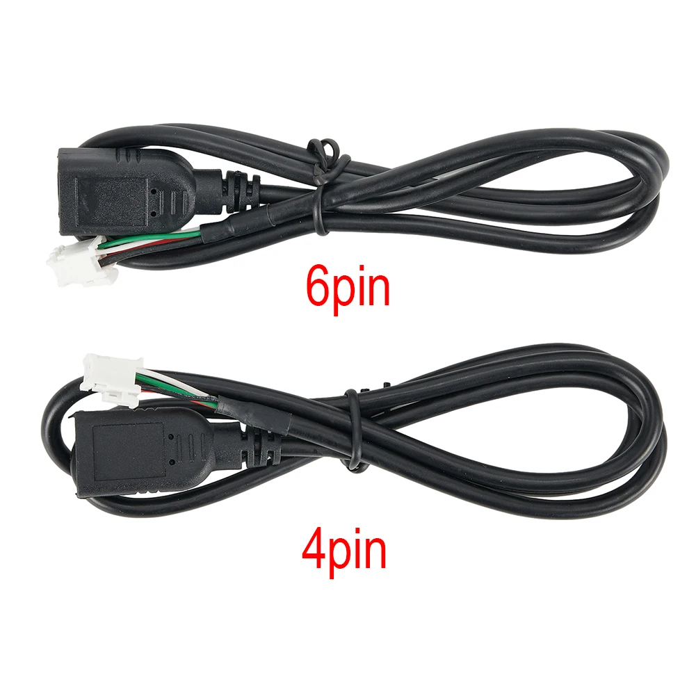 2Pcs 75CM Car USB Cable Adapter 4Pin & 6Pin Connector USB Extension Cable Adapter Car Radio Stereo Usb Cable Adapter