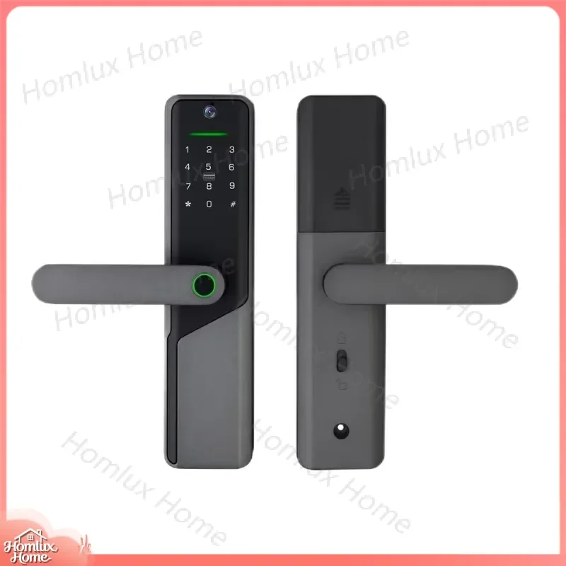 Smart Lock with Camera Door Lock WiFi Enabled Tuya Smart Home Security Mortise Lock 5050 Cat Eye Remote Control 9 Language