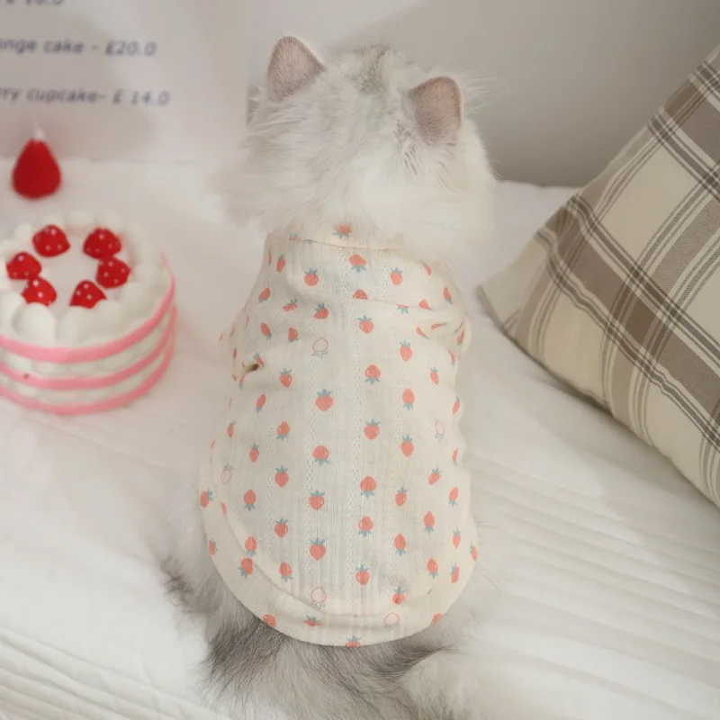 Cat Clothes Anti-shedding Puppet British Short Pet Summer Blue Cat and Kitten Air-conditioning Vest Cat Thin Summer