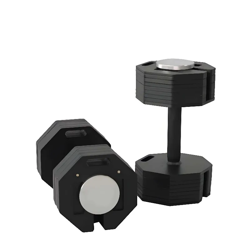 Compact Octagonal Electroplated Steel Dumbbell Weight Lock for Beginner Daily Home Muscle Building Fitness Training 36kg