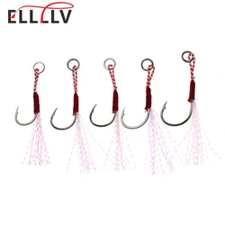 Elllv Anzuelos Jig con púas y anillo dividido – Pesca agua salada