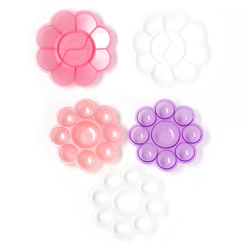 8穴ネイルアートカラーパレットディスプレイスタンド付きUVジェルポリッシュホルダーDIY描画ペイントディッシュマニキュアツール