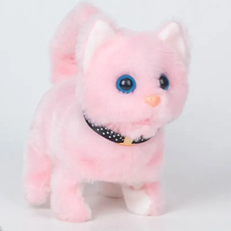 Electric Plush Electronic Cat Realistic Call Cat Tail Nodding Cute Pet Cat Childrenplaything Toys for Kids Small Animal Gifts