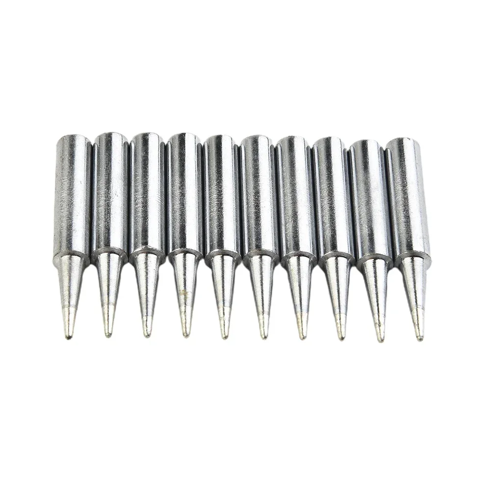 10pcs 900M-T-B Lead-Free Pure Copper Solder Iron Tips Set For Soldering Station Silver High-quality Materials Durable Long Life