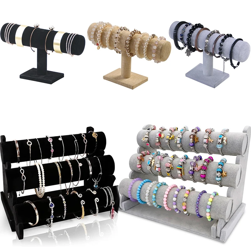 Necklace Jewelry Display Jewelry Stand Hovering T-Bar Bracelet Holder for Home Organization