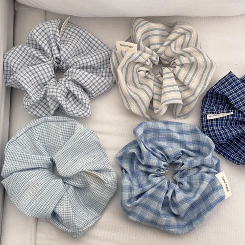 Corbatas grandes para el pelo, accesorios para mujer y niña, coleteros elásticos coreanos de goma, tocados vintage, moda líder elegante