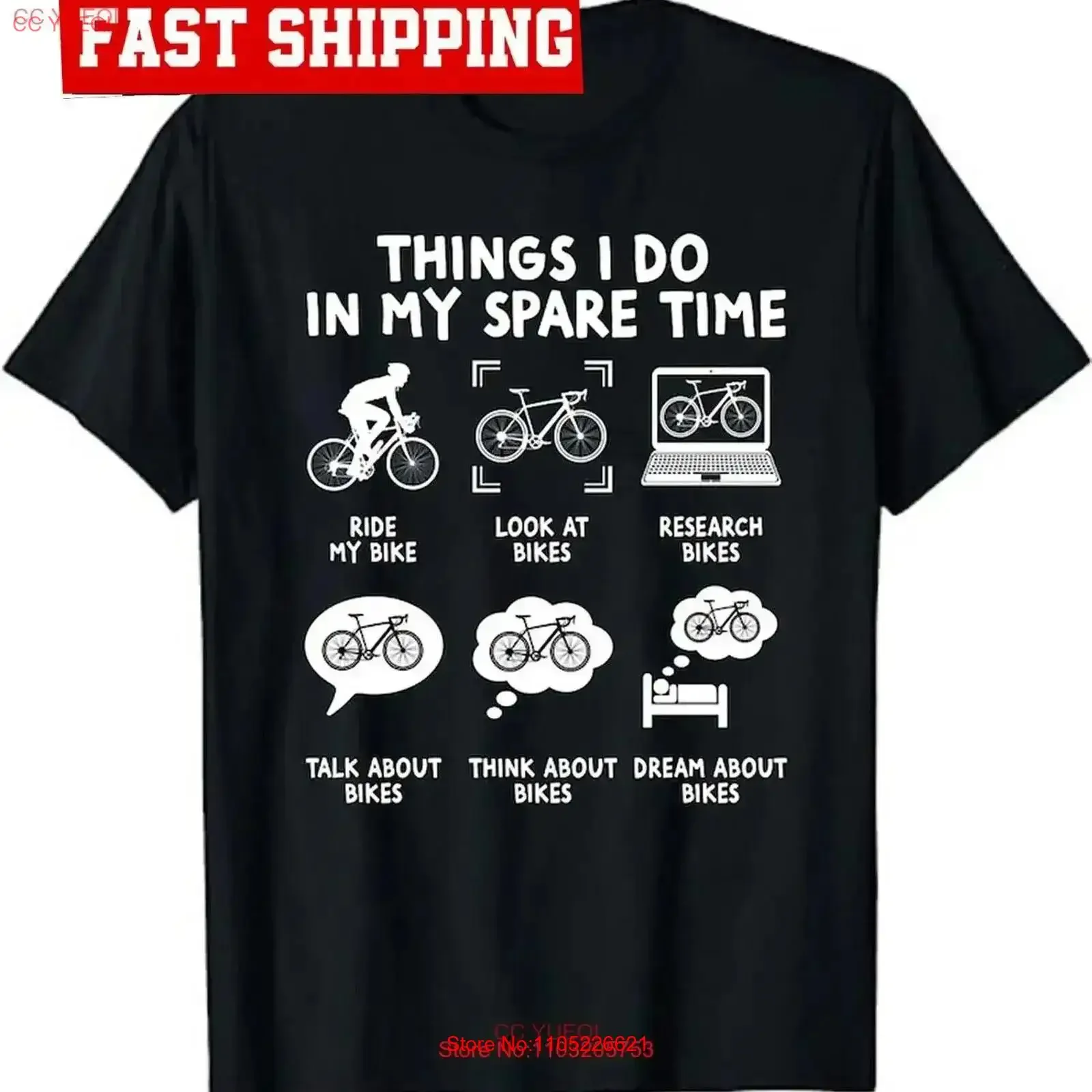 Cosas que hago en mi tiempo de repuesto, camiseta divertida para bicicleta de montaña, ropa informal lavada vintage Spar, Top suave para hombre para uso diario