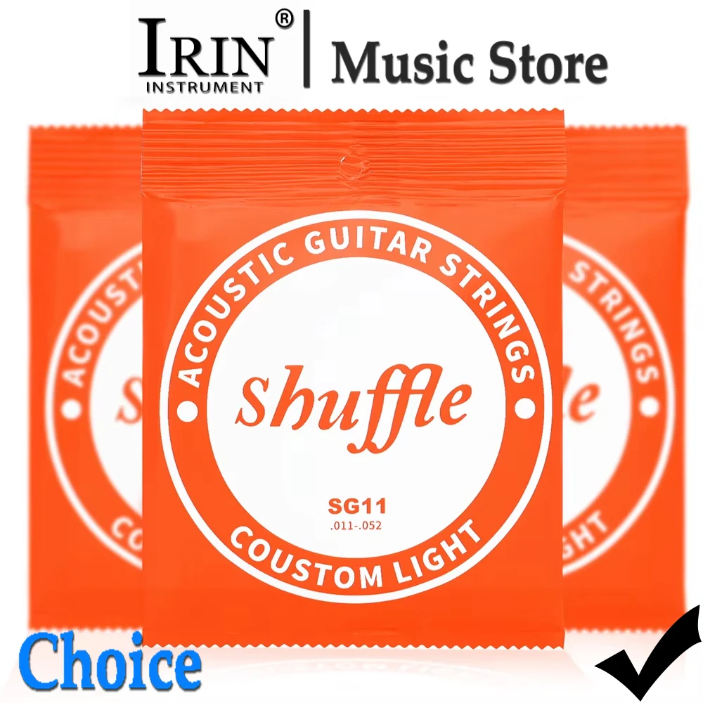 SHUFFLE SG11 Folk Strings 6pcs-Strings High Carbon Alloy Red Copper Wound Anti Rust String Instruments Accessories & Parts
