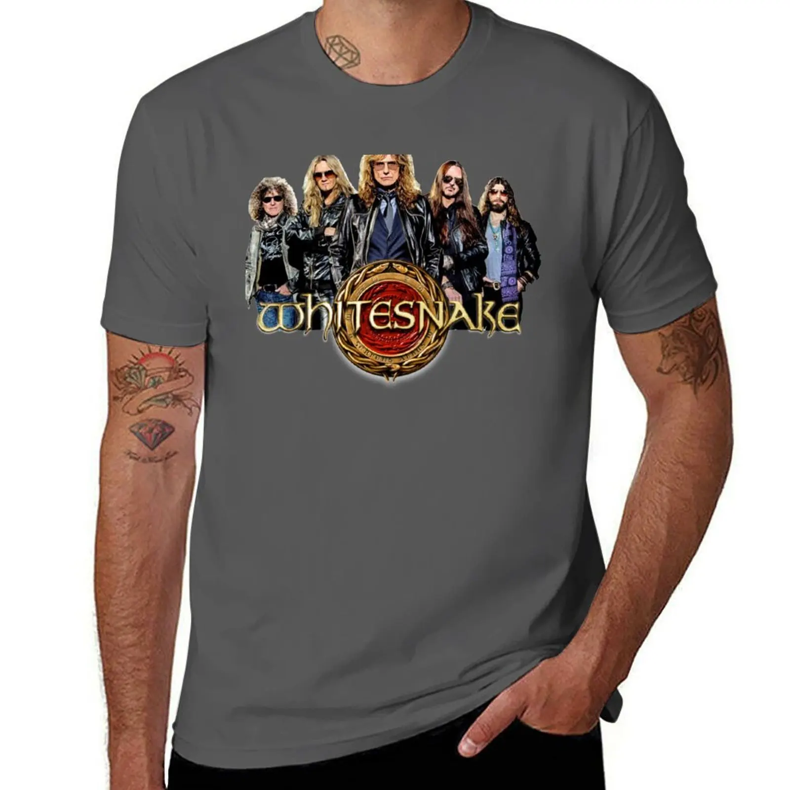 

Whitesnake T-Shirt Trendy Print Short Sleeve T-Shirt