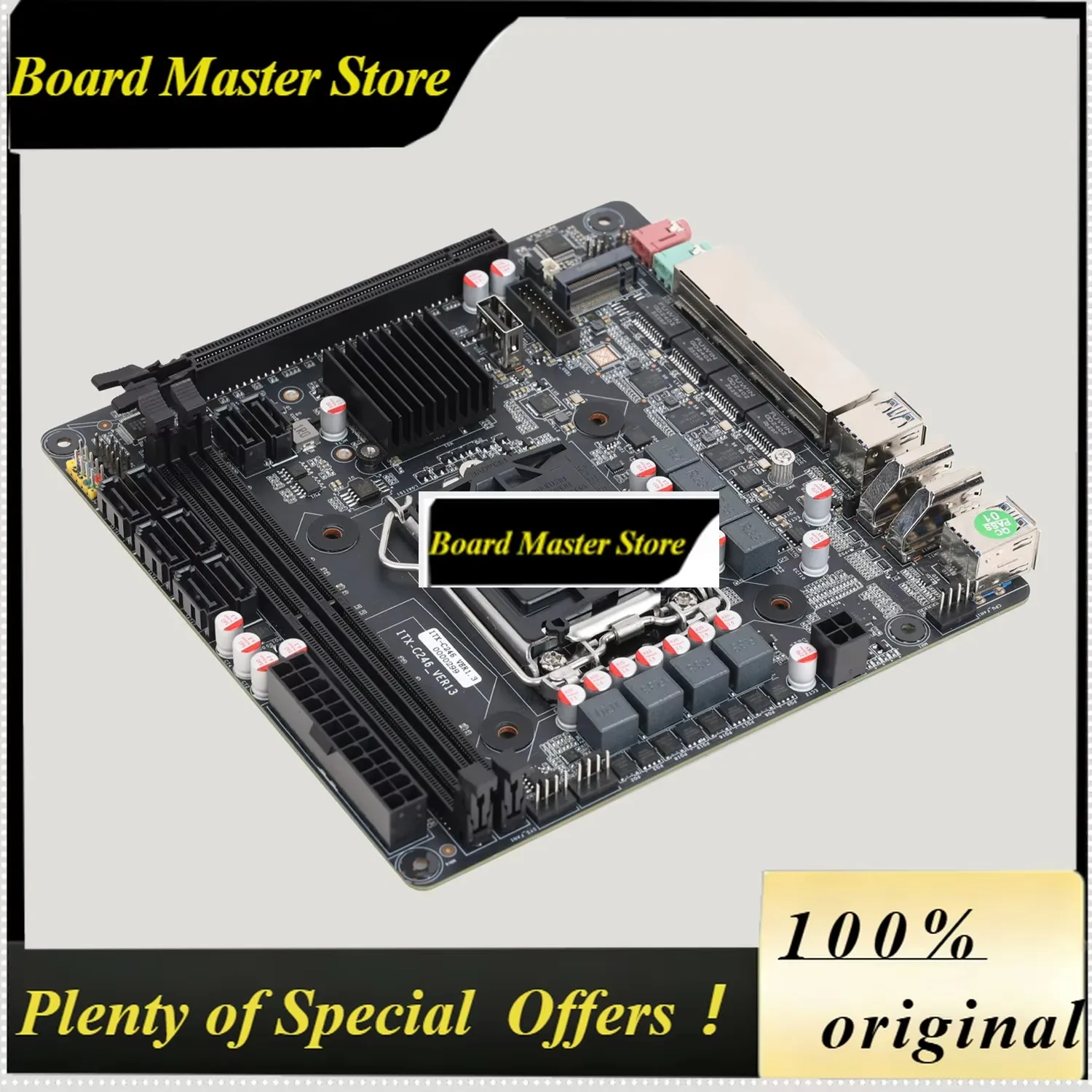 BoMaSLga1151 C246 Vpro Nas Motherboard 8sata 4 Lan 2*ddr4 Slot 3*m.2 Pcie X16 Slot Support 8/9th Core E-2100/2200 Series Lan Wak