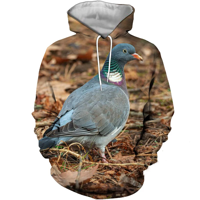 Pigeon Hoodie Men\'s Women\'s 3D Bird Print Streetwear Parrot Animal Hip Hop Sports Hoodie Fashion Alternative Pullover