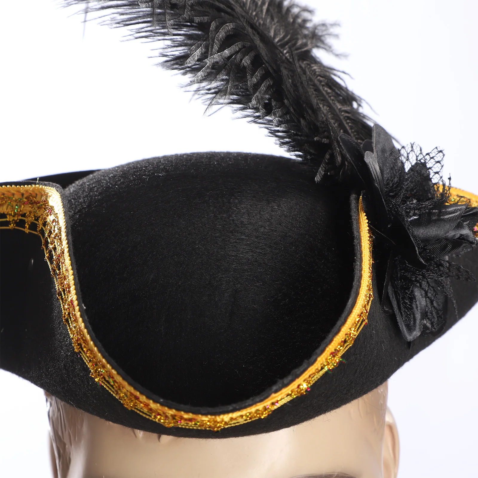 Piratenhut mit breiter Krempe, Kapitänshut für Damen und Herren, Unisex, Dreispitz, Cosplay, einzigartige historische Nachstellungen, Halloween-Party-Kappe