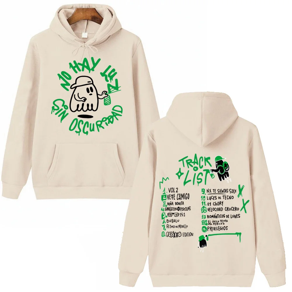 Feid Ferxxo No Le Temas A La Oscuridad Sudadera con capucha para hombre y mujer, Jersey Harajuku, Tops, ropa de calle, regalo para fanáticos