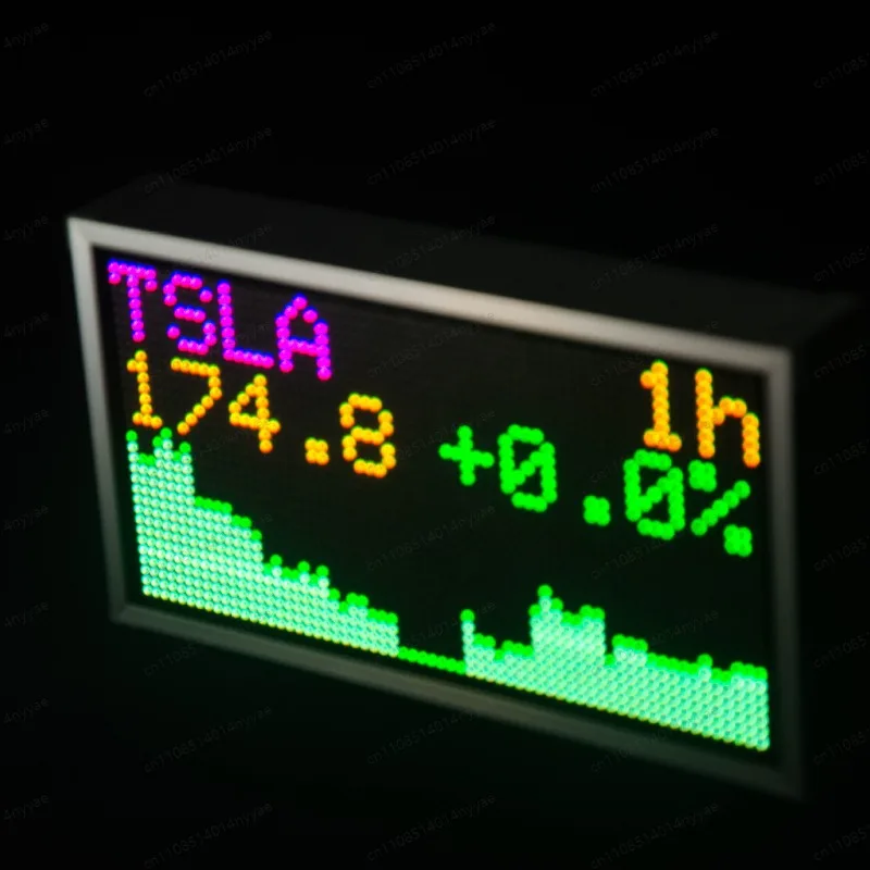 Pixel Crypto Clock - Real-Time Bitcoin & Stock Tracker, Digital Weather with Exchange Rates, Desk Art