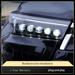 Car Lights For Toyota Highlander 2018-2021 Front LED Upgrade Headlights Assembly Exterior Signal Lamp Accessories