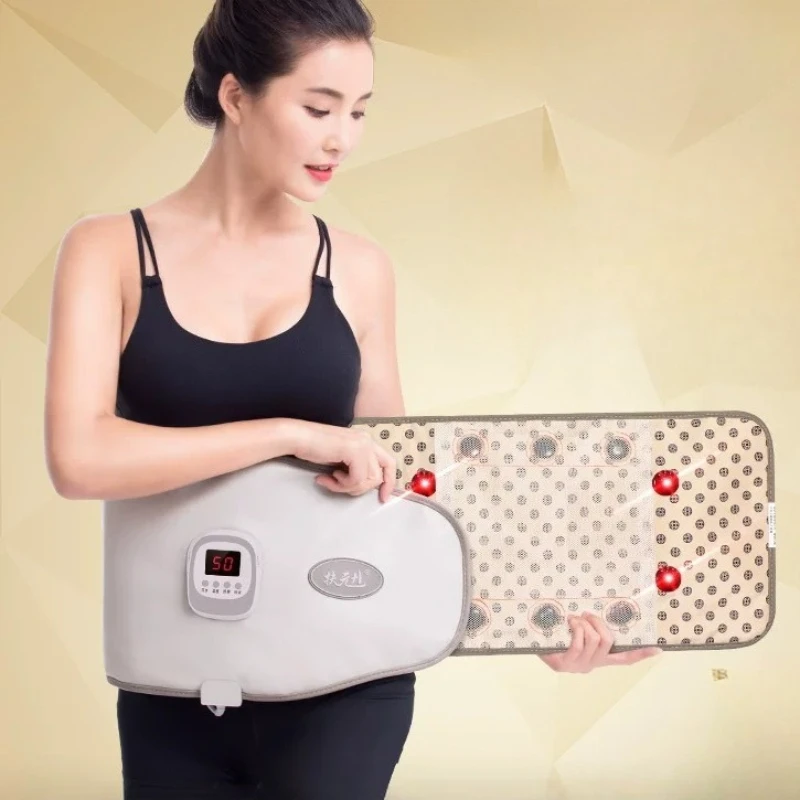 Heating Abdominal Massager Hot Compress Vibrating Fat Waist Belt Kneading Protect Stomach Warm Health Device Cellulite Massager