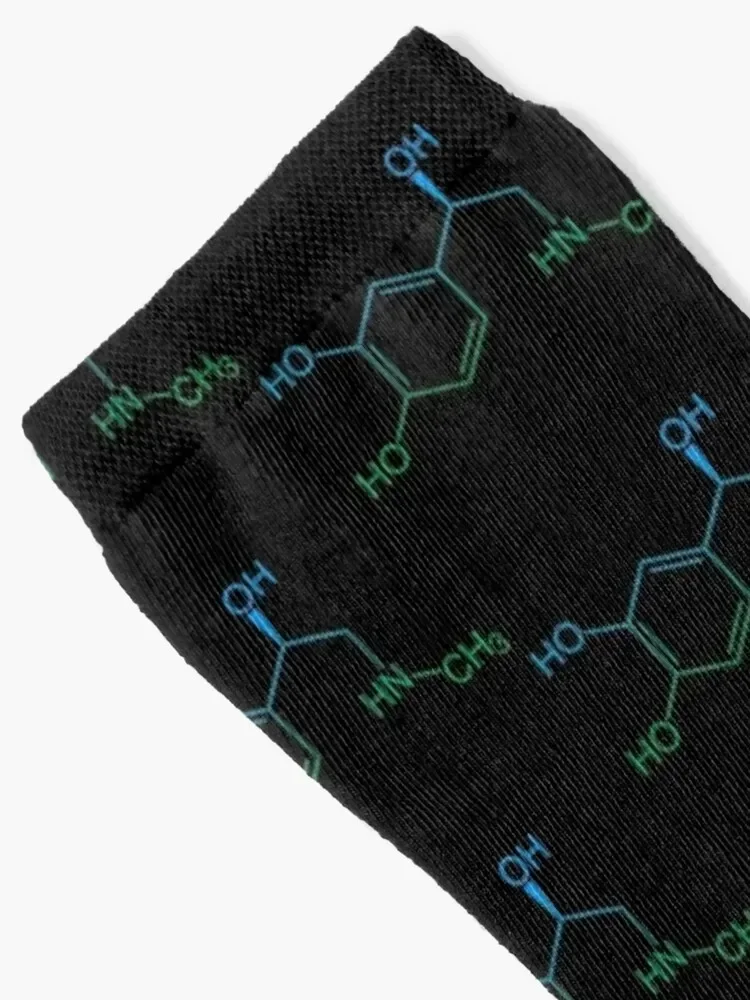 Adrenaline Molecule - Medical Art Chemistry Science Socks golf Running bright garter Men's Socks Women's