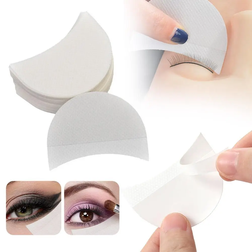 50PCS Eyeshadow Stencils Lint Free Under Eye Eyeshadow Gel Pad Sticker Eye Makeup Tools