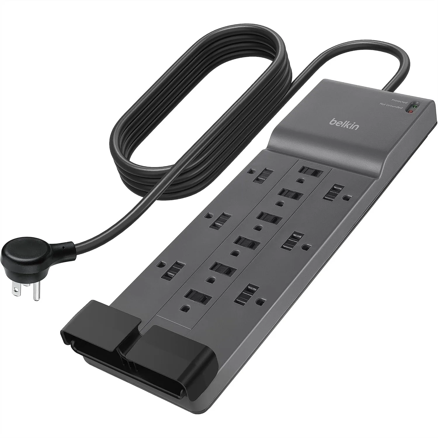 

12-Outlet Surge Protector Power Strip with 8ft Flat Plug for Home Office Computer Laptop Charger