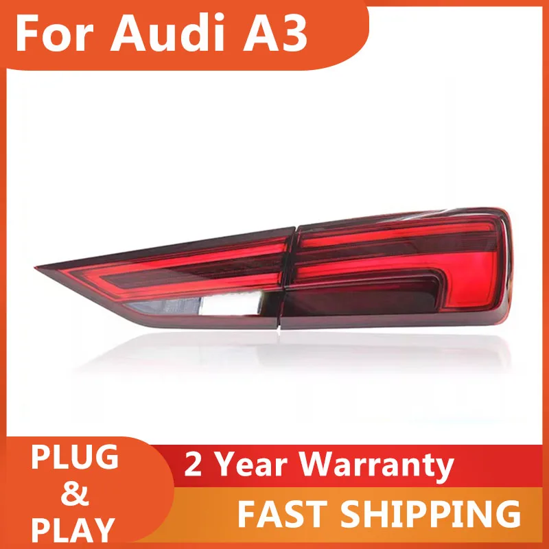 

KOWELL Car Styling for AUDI A3 Tail Lights 2013-2019 A3 Taillight Rear DRL Fog Brake Turn Signal Reversing