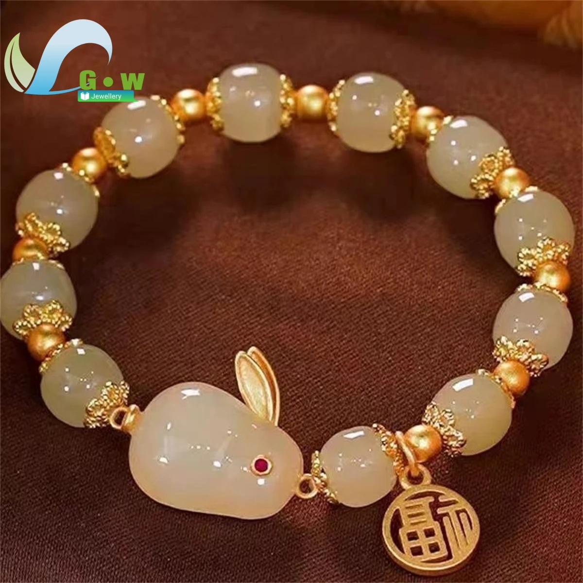 Ancient Style Huan Beauty Jade Rabbit Bracelet For Women High-Looking Student Bracelets Birthday Gift Best Friend Luxury Jewelry